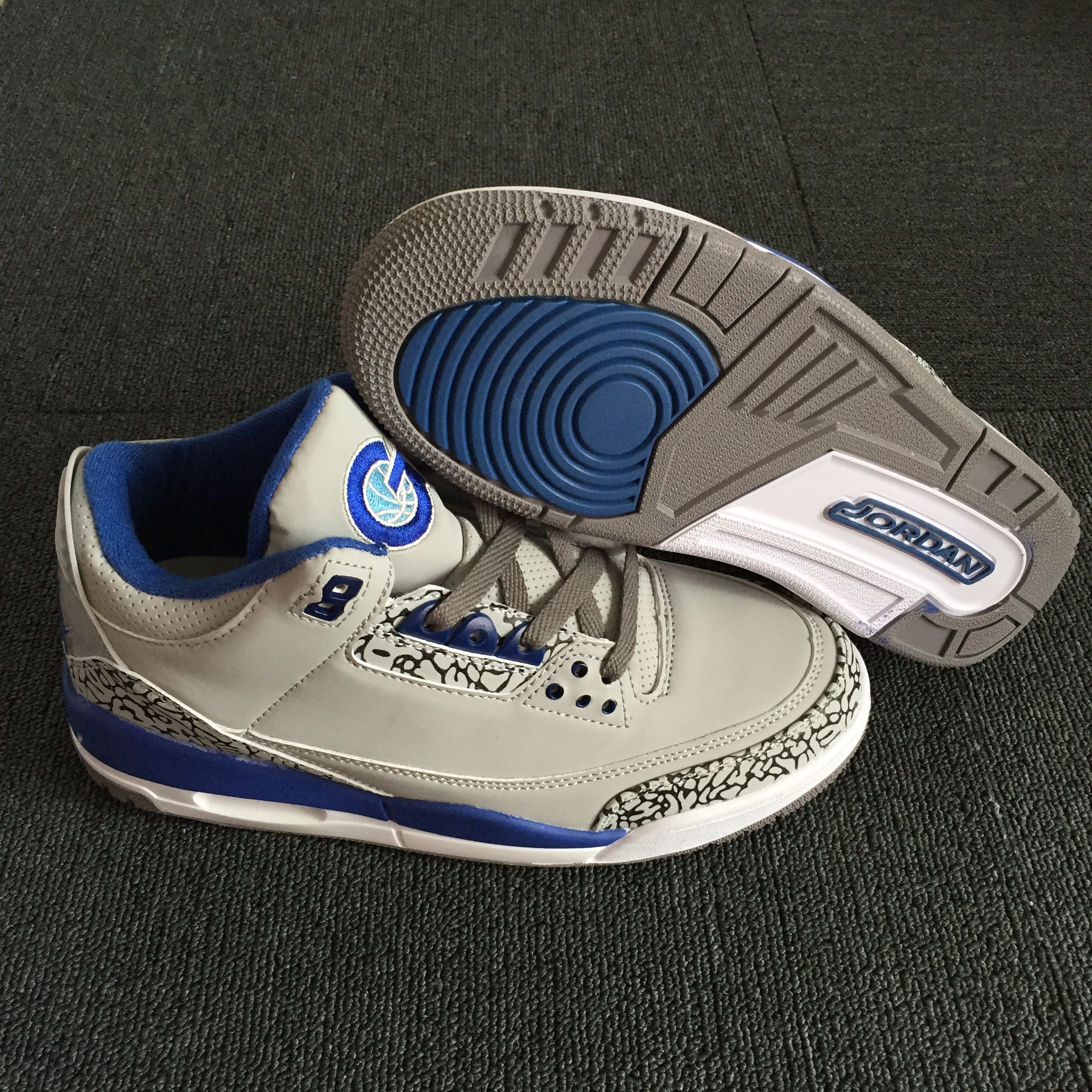 New Air Jordan 3 Retro Grey Blue